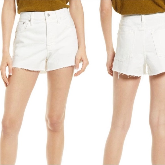 Madewell Pants - Madewell Relaxed Denim Shorts off white size 32 14